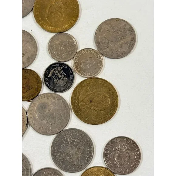 Lot of Various Coins Rupee Kenya Zimbabawe Seychelles Deutschland Tanzania - Picture 7 of 15